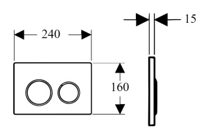 Кнопка смыва Boheme хром (659) - 2