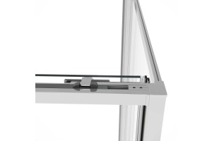 Душевой уголок Vincea Slim Soft 100х90 профиль хром стекло прозрачное  - 3