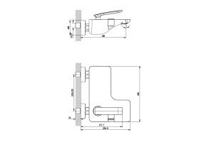 Смеситель Lemark Bellario для ванны с душем LM6802C