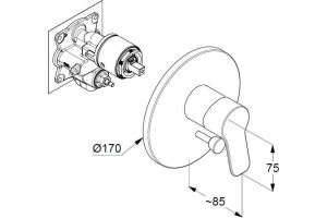 Смеситель Kludi Pure&Easy 376500565 для ванны - 2