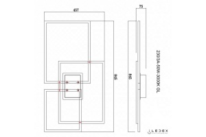 Потолочная люстра iLedex Grace 230/3A-50W-3000K GL - 2