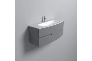 EB1890RU-442 Nona Мебель с интегрированными ручками, глянцевый серый антрацит, 120 см, 2 ящика - 3