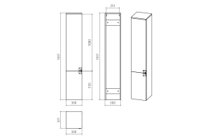 Шкаф-пенал Misty Сахара 30 L, белый - 3