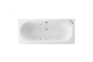 Ванна акриловая Excellent Oceana Slim Soft 160х75 с гидромассажем белый - бронза