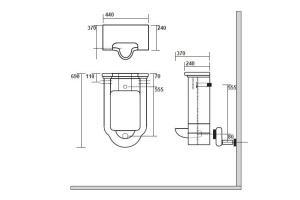 Писсуар Kerasan Waldorf (413101) - 3