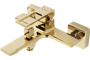 Смеситель для ванны с душем BelBagno Luce золото (LUC-VAS-ORO)