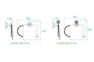 Держатель туалетной бумаги Cezares OLIMP (OLIMP-TRH-01-Sw) - 3