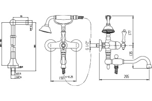 Смеситель для ванны Cezares MARGOT хром (MARGOT-VDPS2-01-M) - 2