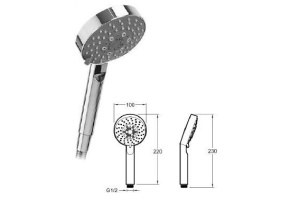 Душевая лейка Jacob Delafon Brive E21756-CP