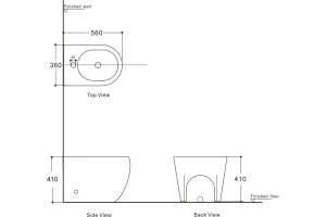 Биде напольное Aquanet Cetus 2.0 В1 - 2