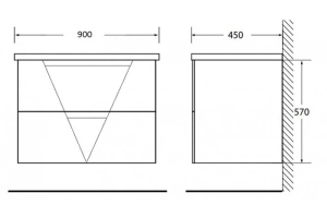Тумба под раковину BelBagno Vittoria 90 белый матовый - 2