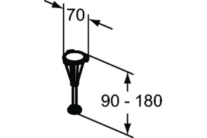 Ножки для душевого поддона Ideal Standard Ultra Flat  белый - нержавеющая сталь - 3