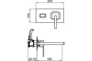 Смеситель Webert Azeta New AA830606015 С ВНУТРЕННЕЙ ЧАСТЬЮ, для раковины - 3