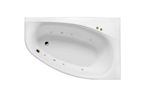 Акриловая ванна Excellent Kameleon 170x110 белая бронза правая с гидромассажем