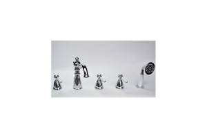 Смеситель для ванны Magliezza Grosso bianco хром (50119-3-cr)