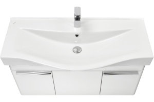 Тумба с раковиной Aquaton Беверли 100 белый глянец - 2