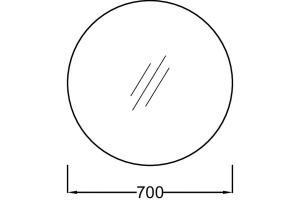 ODEON EB1177-CPR Круглое зеркало, 70 см - 2