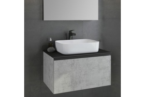 Тумба с раковиной Comforty Эдинбург 75 бетон светлый