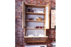 Шкаф Бриклаер Лофт 60 метрополитен грей, с бельевой корзиной - 2