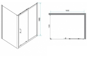 Душевой уголок RGW Passage PA-74 180x120 профиль хром стекло прозрачное - 3