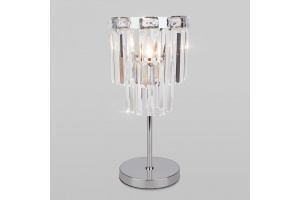 Настольная лампа декоративная Eurosvet Elegante 01136/1 хром/прозрачный хрусталь Strotskis