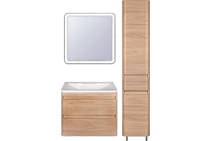 Тумба для комплекта Style Line Атлантика 90 Люкс Plus, подвесная, ясень перламутр - 2