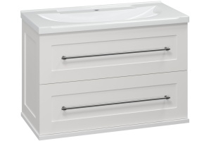 Тумба под раковину Misty Марта 80 белая глянцевая - 2