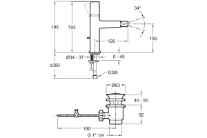 Смеситель Jacob Delafon Rivoli E24167-CP для биде - 2