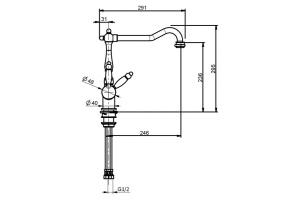Смеситель для кухонной мойки Webert Byblos бронза (BY920802065) - 2