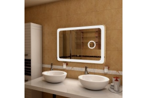 Зеркало Art&Max Latina 100х80 с косметической линзой