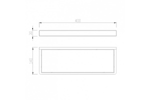 Полка стеклянная Abber Westen черная матовая - 2