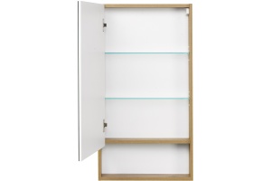 Зеркало-шкаф Aquaton Сканди 45 белый - светлое дерево - 2