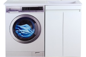 Тумба с раковиной Misty Фостер 120 напольная, прямая, под стиральную машину - 3