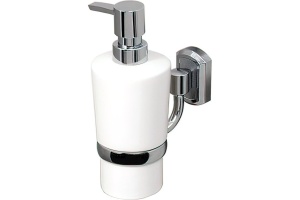 Дозатор для жидкого мыла WasserKraft  хром - белый