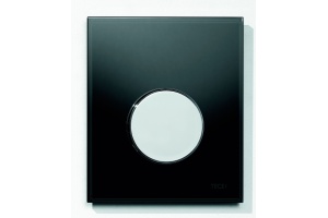 Кнопка смыва TECE Loop Urinal 9242656 черное стекло, кнопка хром - 2