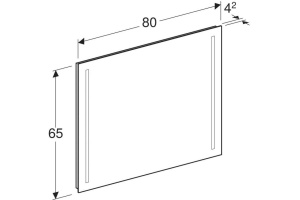 500.588.00.1 Option Зеркало с подсветкой 800x650x36 мм - 2