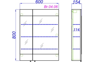 Зеркало-шкаф Aqwella Brig 60 белое - 3