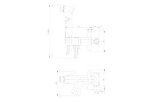 Гигиенический душ Lemark Solo со смесителем LM7165BL - 2