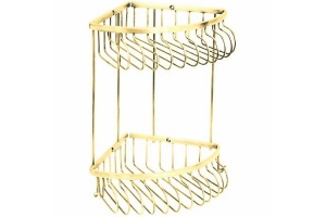 Полка для ванны угловая Boheme Imperiale золото глянцевое