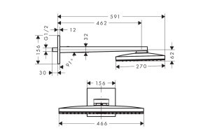 Верхний душ Hansgrohe Rainmaker Select 460 белый - хром - 2