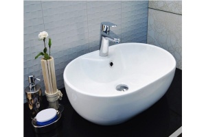 Раковина накладная Ceramalux N 59 белый (9163) - 3