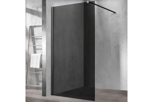 Душевая перегородка Vincea Walk-In 120х200 черный матовый стекло тонированное