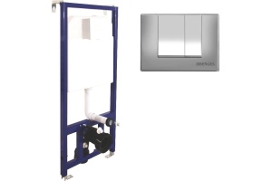 Система инсталляции для унитазов Berges Wasserhaus Novum с кнопкой смыва, матовый хром 040242