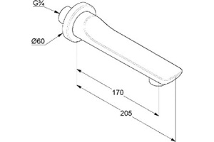 Излив для ванны Kludi Balance (5250305) - 2