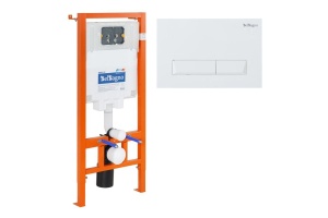 Система инсталляции BelBagno 80 с кнопкой смыва белый