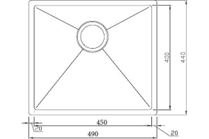 Металлическая мойка Seaman SME-490 (SME-490.A) - 2