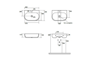 Kerasan Nolita Раковина подвесная/накладная 60х45 см, с 1 отв под смеситель, цвет Чёрный матовый - 2