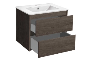 Тумба с раковиной Vincea Gio 60 темное дерево - 2