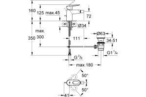 Смеситель Grohe BauLoop 23338000 для биде - 2