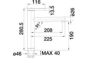 Смеситель для кухонной мойки Blanco Linee белый, хром (518441) - 3